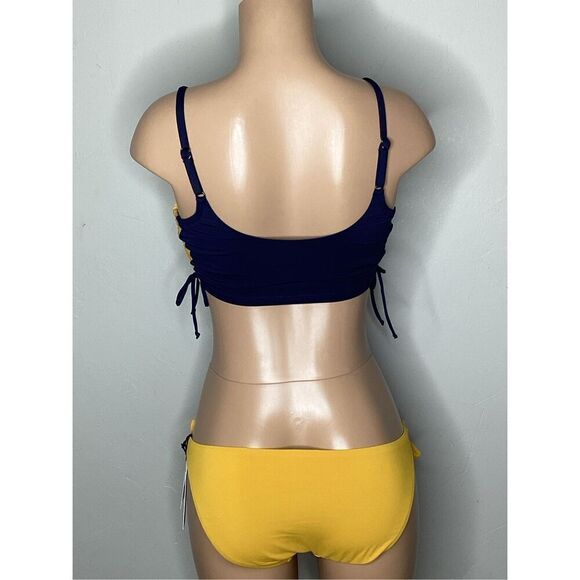 New. Robin Piccone navy and yellow bikini. S/M. Retails $219 - Picture 4 of 7